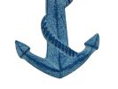 Rustic Light Blue Whitewashed Cast Iron Anchor Bottle Opener 5""