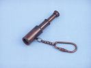 Antique Copper Spyglass Key Chain 5""