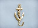 Gold Finish Anchor With Rope Hook 5""