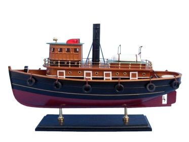Wooden River Rat Tugboat Model