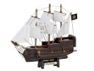 Wooden Calico Jacks The William Model Pirate Ship with White Sails Christmas Ornament 7""