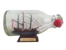 Santa Maria Model Ship in a Glass Bottle 5"
