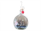 Santa Maria Model Ship in a Glass Bottle Christmas Ornament 4""