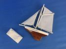 Wooden Columbia Model Sailboat Decoration 9""