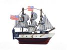 Wooden USS Constitution Tall Model Ship Magnet 4""