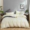 Simple Style Bedding 4 Piece Quilt Cover Sheet Pillowcase Cotton Spring Summer Autumn Winter Solid Two-color Student Dormitory
