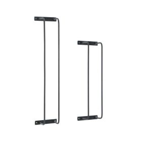 Wall Mounted Metal Bathroom Towel Rack, Set of 2, (Color: black)