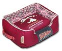 Touchdog 70's Vintage-Tribal Throwback Diamond Patterned Ultra-Plush Rectangular-Boxed Dog Bed