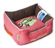 Touchdog Original Sporty Vintage Throwback Reversible Plush Rectangular Dog Bed