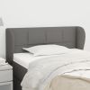 Headboard with Ears Dark Gray 40.6"x9.1"x30.7"/34.6" Fabric