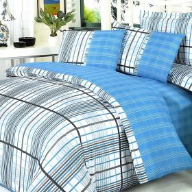 Blancho Bedding - [Heart of Ocean] 100% Cotton 7PC Bed In A Bag (King Size) (Sku: Biab(Mf13-4/Cfr01-4/Plw01X2))