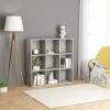 Book Cabinet Concrete Gray 38.6"x11.8"x38.6" Engineered Wood