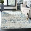 Madison Kebo Vintage Abstract Area Rug, Grey/Blue, 5'3" x 7'6"