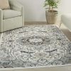Elation Persian Ivory Grey 5'3" x 7'3" Area Rug,