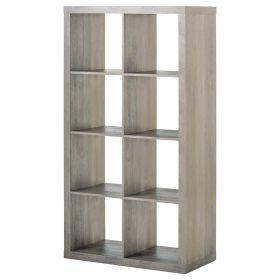 8-Cube Storage Organizer, White Texture (Color: Rustic Gray)