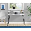 Griffin Retro Computer Desk with Riser, White
