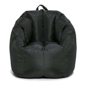 Joey Bean Bag Chair, Nylon Polyester, Kids and Teens, 2.5ft, Black (Color: black)