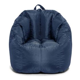 Joey Bean Bag Chair, Nylon Polyester, Kids and Teens, 2.5ft, Black (Color: Navy)