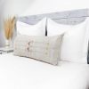 Moroccan Handwoven Cactus Silk Lumbar Pillow 14 x 36 Embroidered cushion