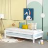 Solid Platform Bed Twin Size;  2 Twin Wood Bed Guest Bed Stackable Bed