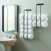 Wall Mounted Metal Bathroom Towel Rack, Set of 2,