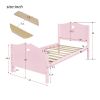 Twin Size Wood Platform Bed with Headboard,Footboard and Wood Slat Support