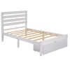 Twin Size Platform Bed with Drawer