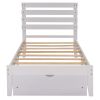 Twin Size Platform Bed with Drawer