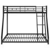 Metal Floor Bunk Bed, Twin over Full