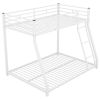 Metal Floor Bunk Bed, Twin over Full
