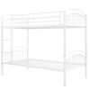 Twin Over Twin Metal Bunk Bed; Divided into Two Beds