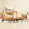 Twin Size Plane Shaped Platform Bed with Rotatable Propeller and Shelves