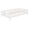Solid Platform Bed Twin Size;  2 Twin Wood Bed Guest Bed Stackable Bed