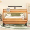 Twin Size Plane Shaped Platform Bed with Rotatable Propeller and Shelves