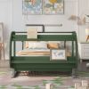 Twin Size Plane Shaped Platform Bed with Rotatable Propeller and Shelves