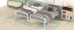 Twin Over Twin Metal Bunk Bed; Divided into Two Beds