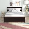 Full Size Wood Platform Bed Frame with Headboard