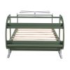 Twin Size Plane Shaped Platform Bed with Rotatable Propeller and Shelves