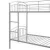 Twin Over Twin Metal Bunk Bed; Divided into Two Beds