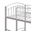 Twin Over Twin Metal Bunk Bed; Divided into Two Beds