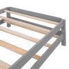Solid Platform Bed Twin Size;  2 Twin Wood Bed Guest Bed Stackable Bed