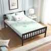 Full Size Wood Platform Bed with Headboard