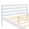 Full Size Wood Platform Bed Frame with Headboard