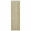 Book Cabinet White and Sonoma Oak 38.6"x11.8"x38.6" Engineered Wood