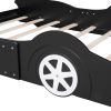Full Size Race Car-Shaped Platform Bed with Wheels