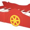 Full Size Race Car-Shaped Platform Bed with Wheels