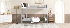 Twin Over Twin Metal Bunk Bed; Divided into Two Beds