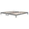Solid Platform Bed Twin Size;  2 Twin Wood Bed Guest Bed Stackable Bed