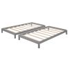 Solid Platform Bed Twin Size;  2 Twin Wood Bed Guest Bed Stackable Bed