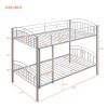 Twin Over Twin Metal Bunk Bed; Divided into Two Beds